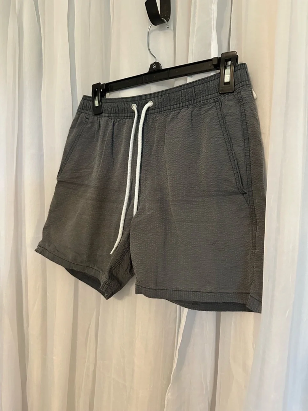 J. Crew Men's Charcoal Drawstring Casual Swim/Board Shorts